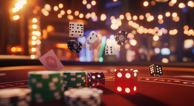 Live Sic Bo table interface showing dice results and payout display